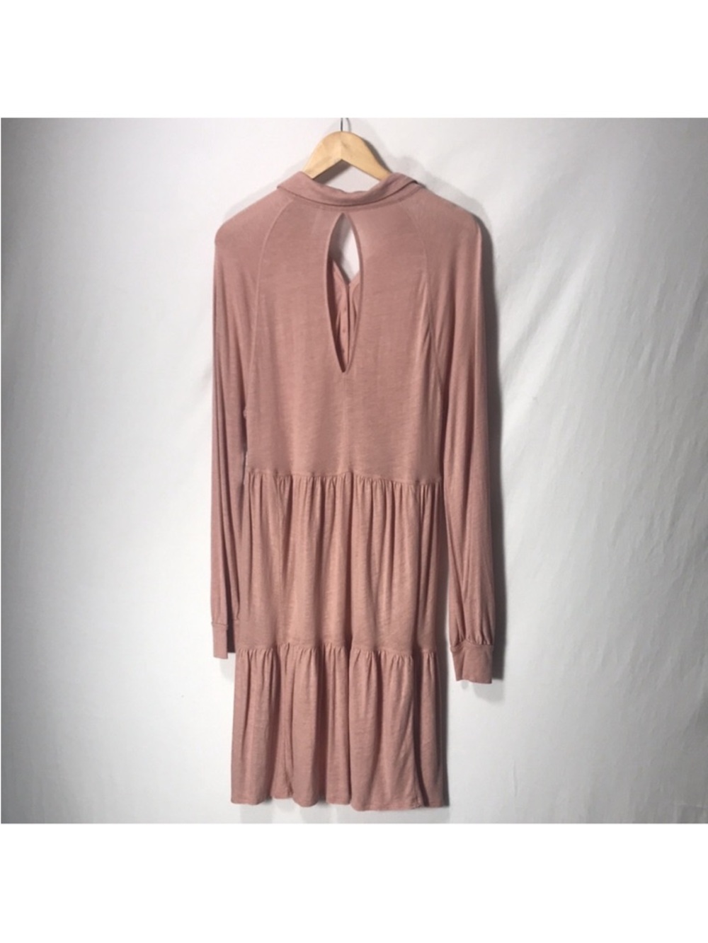 Free People Best Girl Tunic Tiered High Low Ruffles Keyhole Back Dress Medium - Picture 5 of 15